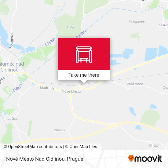 Nové Město Nad Cidlinou map