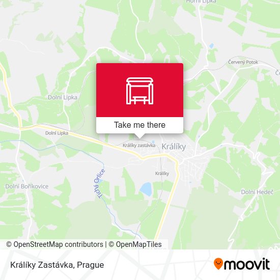 Králíky Zastávka map