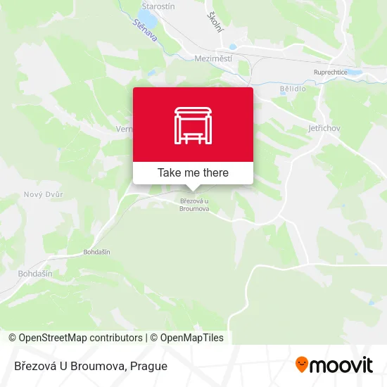 Карта Březová U Broumova