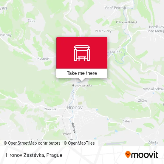 Карта Hronov Zastávka