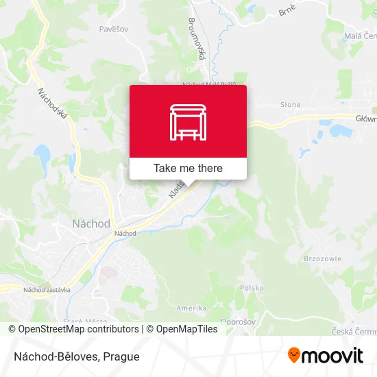 Карта Náchod-Běloves