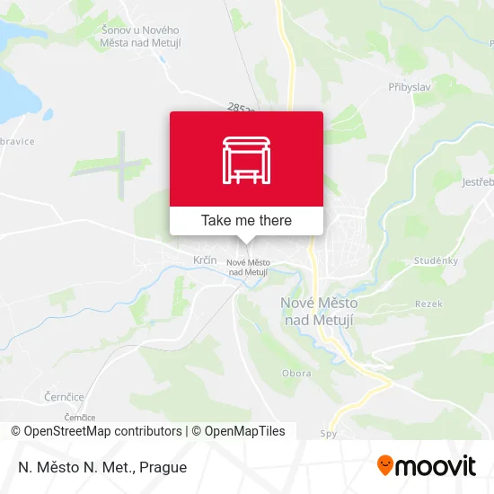 Карта N. Město N. Met.