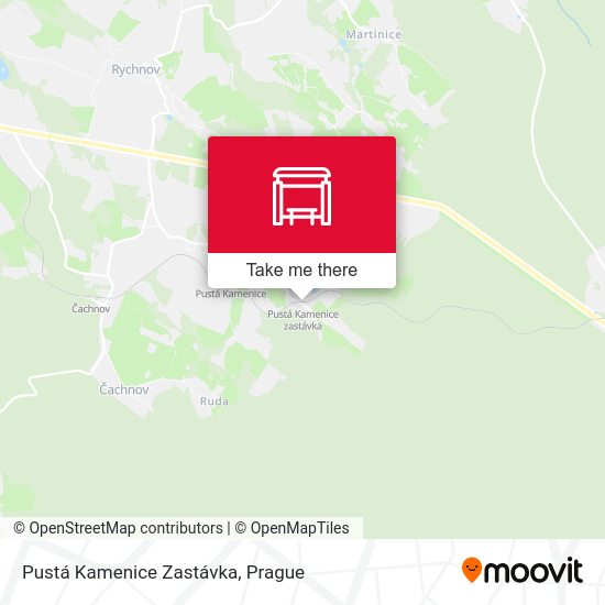 Карта Pustá Kamenice Zastávka