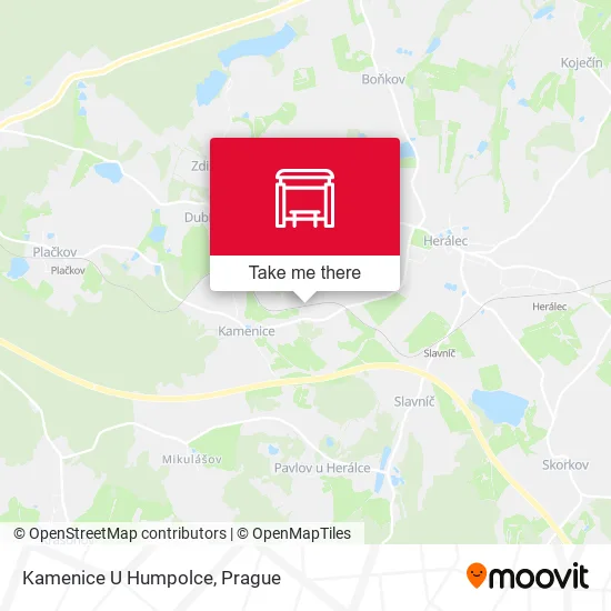 Карта Kamenice U Humpolce