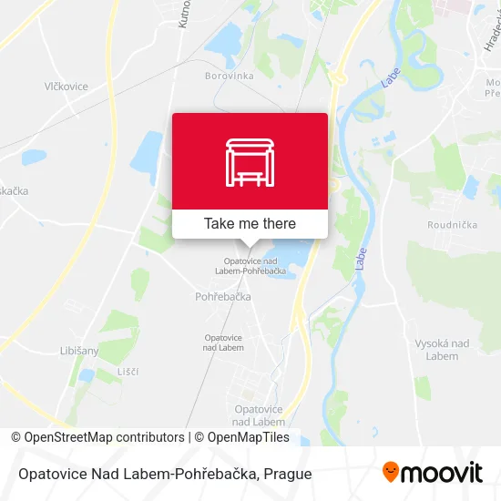 Карта Opatovice Nad Labem-Pohřebačka