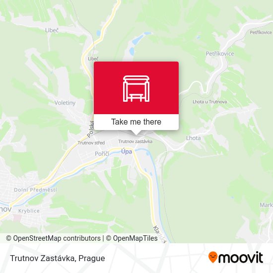 Карта Trutnov Zastávka