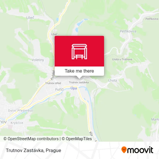 Карта Trutnov Zastávka