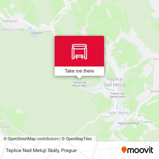 Teplice Nad Metují Skály map