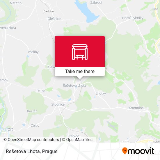 Řešetova Lhota map