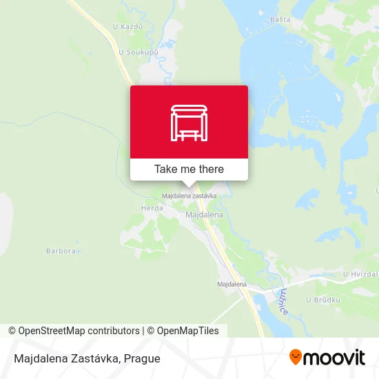 Карта Majdalena Zastávka