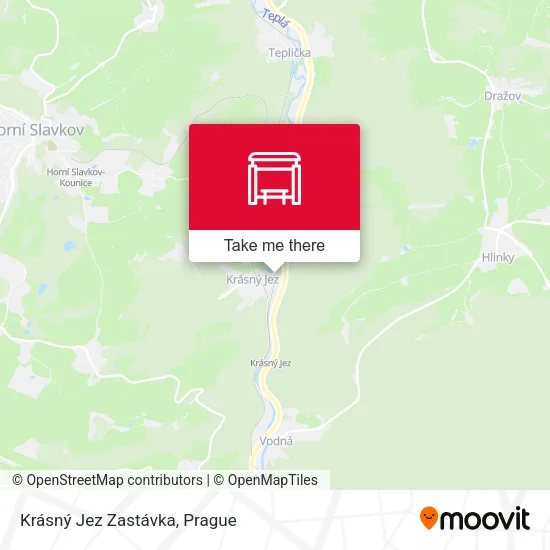 Карта Krásný Jez Zastávka