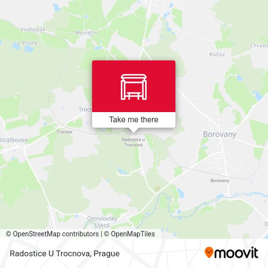 Карта Radostice U Trocnova