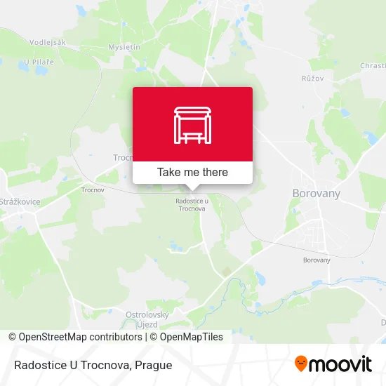 Карта Radostice U Trocnova