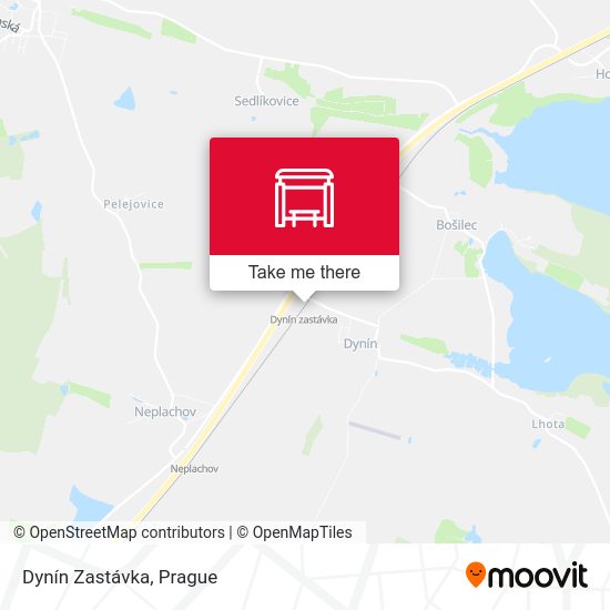 Dynín Zastávka map