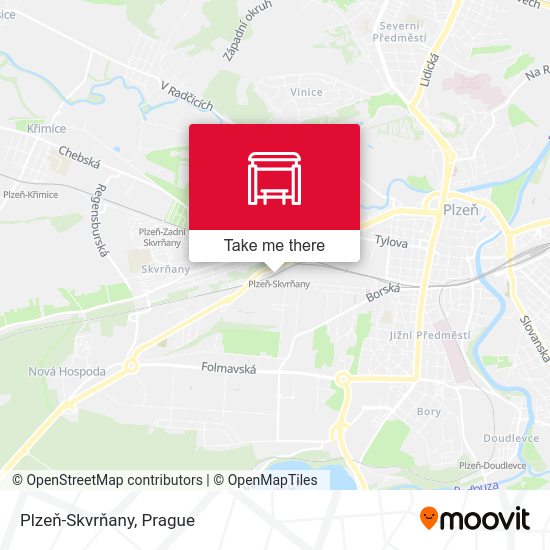 Plzeň-Skvrňany map