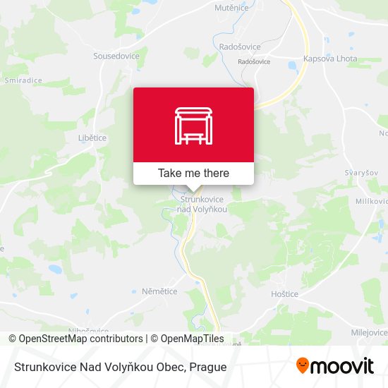 Карта Strunkovice Nad Volyňkou Obec