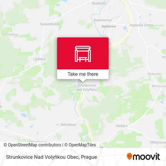 Карта Strunkovice Nad Volyňkou Obec