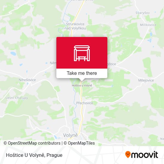 Карта Hoštice U Volyně
