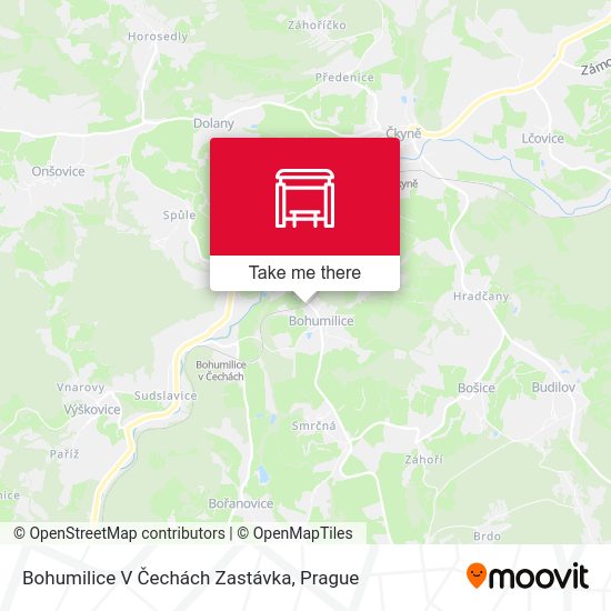 Bohumilice V Čechách Zastávka map
