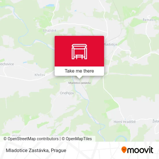 Карта Mladotice Zastávka