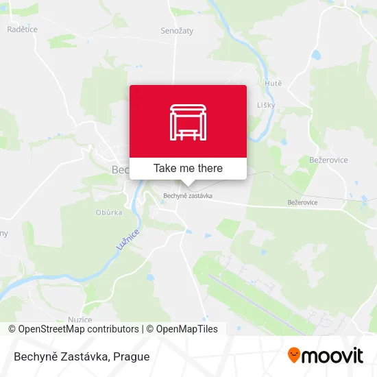 Bechyně Zastávka map