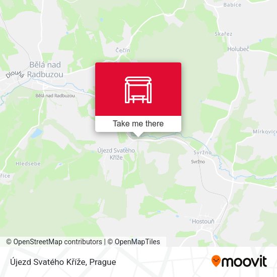 Карта Újezd Svatého Kříže