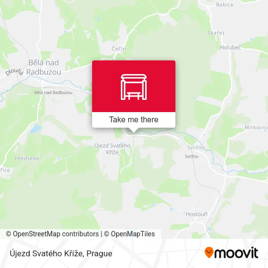 Карта Újezd Svatého Kříže