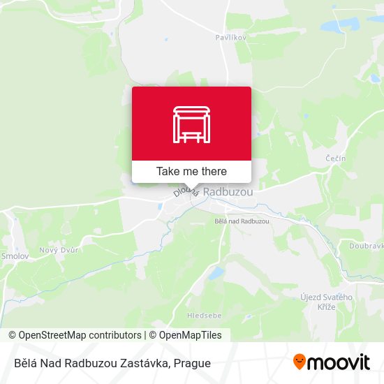 Bělá Nad Radbuzou Zastávka map