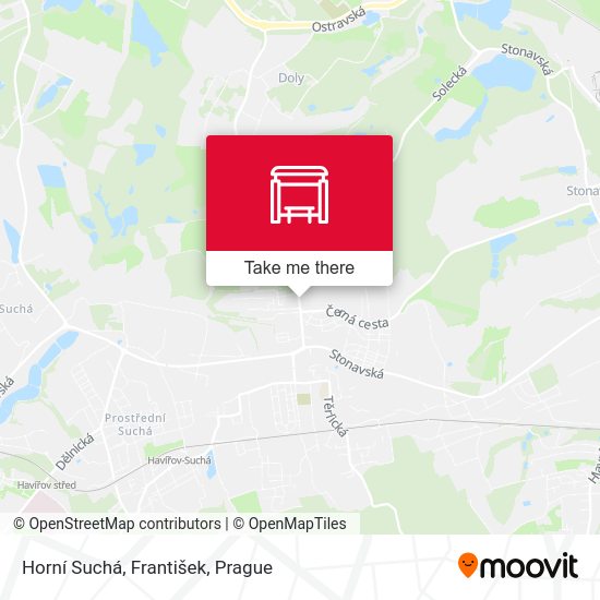 Horní Suchá, František map
