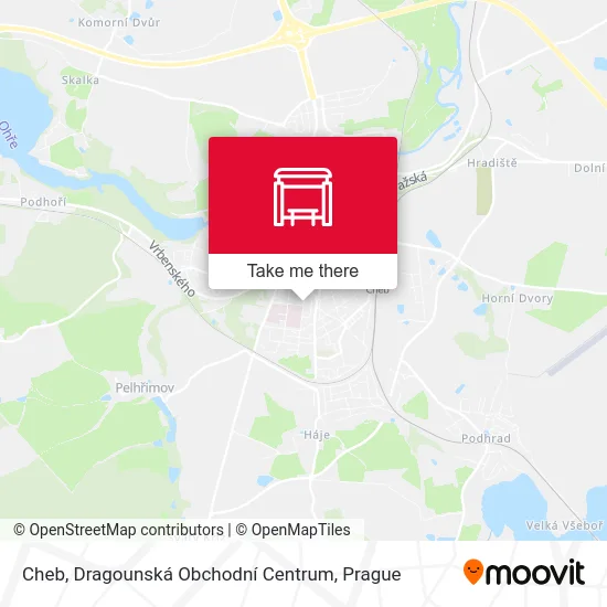 Карта Cheb, Dragounská Obchodní Centrum