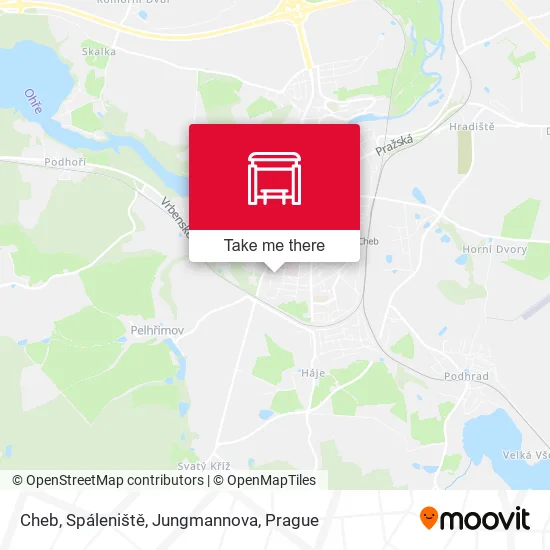 Карта Cheb, Spáleniště, Jungmannova