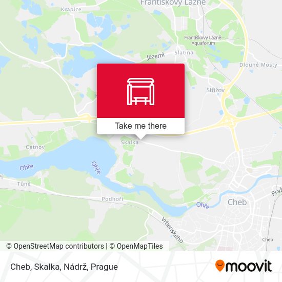 Cheb, Skalka, Nádrž map