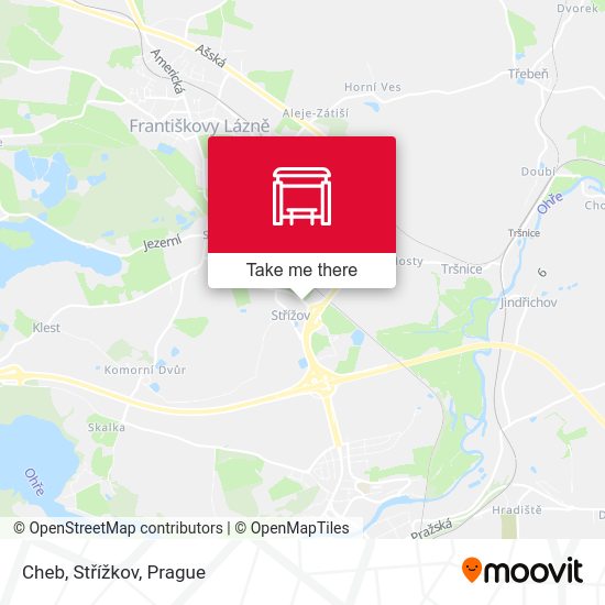 Cheb, Střížkov map