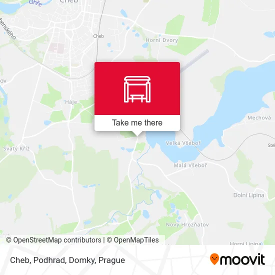Карта Cheb, Podhrad, Domky