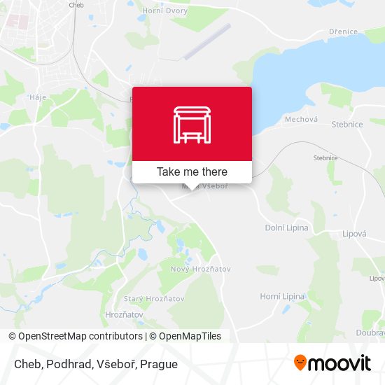 Cheb, Podhrad, Všeboř map