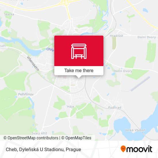 Cheb, Dyleňská U Stadionu map