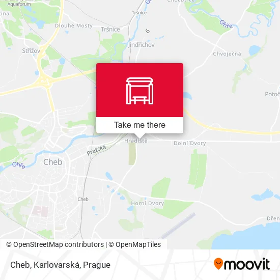 Карта Cheb, Karlovarská