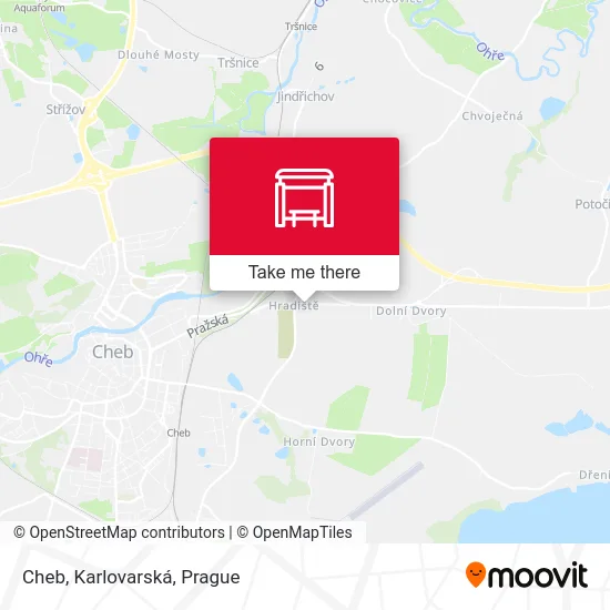Карта Cheb, Karlovarská