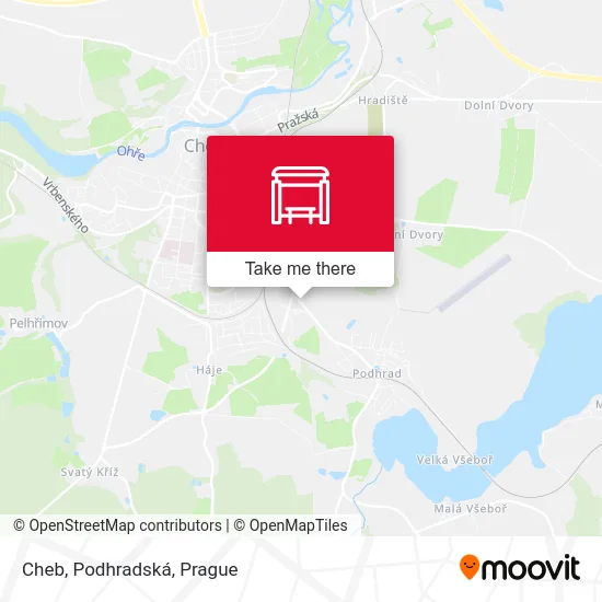 Cheb, Podhradská map