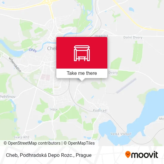 Карта Cheb, Podhradská Depo Rozc.
