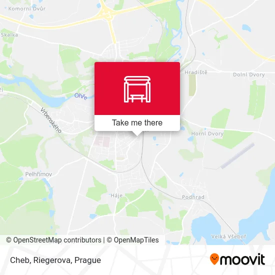 Карта Cheb, Riegerova