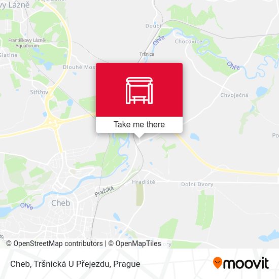 Cheb, Tršnická U Přejezdu map