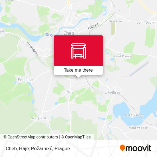 Карта Cheb, Háje, Požárníků