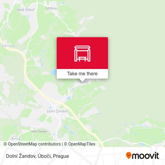 Dolní Žandov, Úboči map