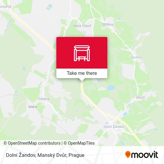 Dolní Žandov, Manský Dvůr map