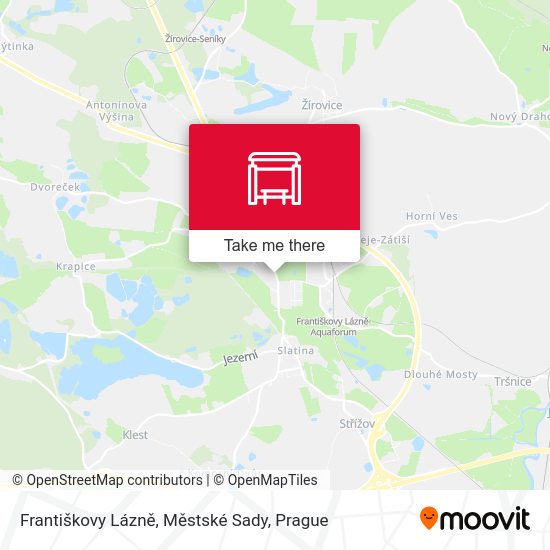 Františkovy Lázně, Městské Sady map