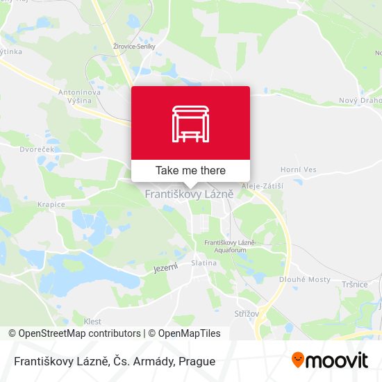 Františkovy Lázně, Čs. Armády map