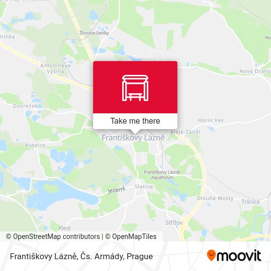 Františkovy Lázně, Čs. Armády map