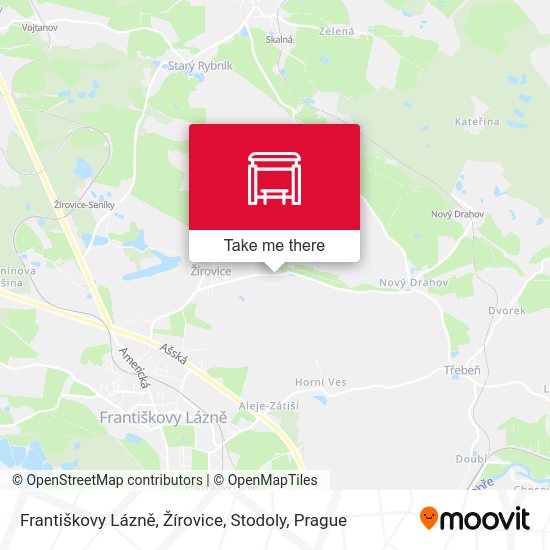 Františkovy Lázně, Žírovice, Stodoly map