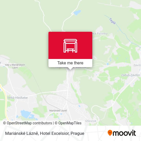 Mariánské Lázně, Hotel Excelsior map